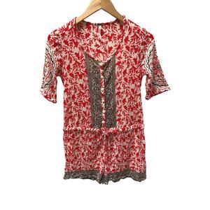 FREE PEOPLE Gardenia Resort ROMPER Jumpsuit Shorts Size XS